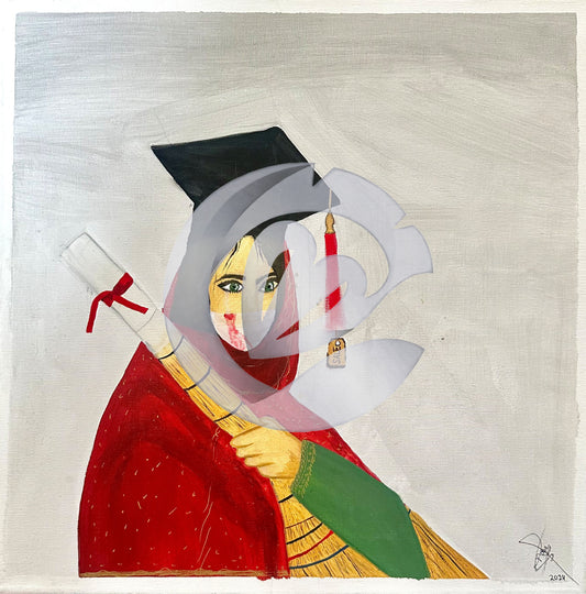 A Girl with a Dream in her Heart, 16" x 16"