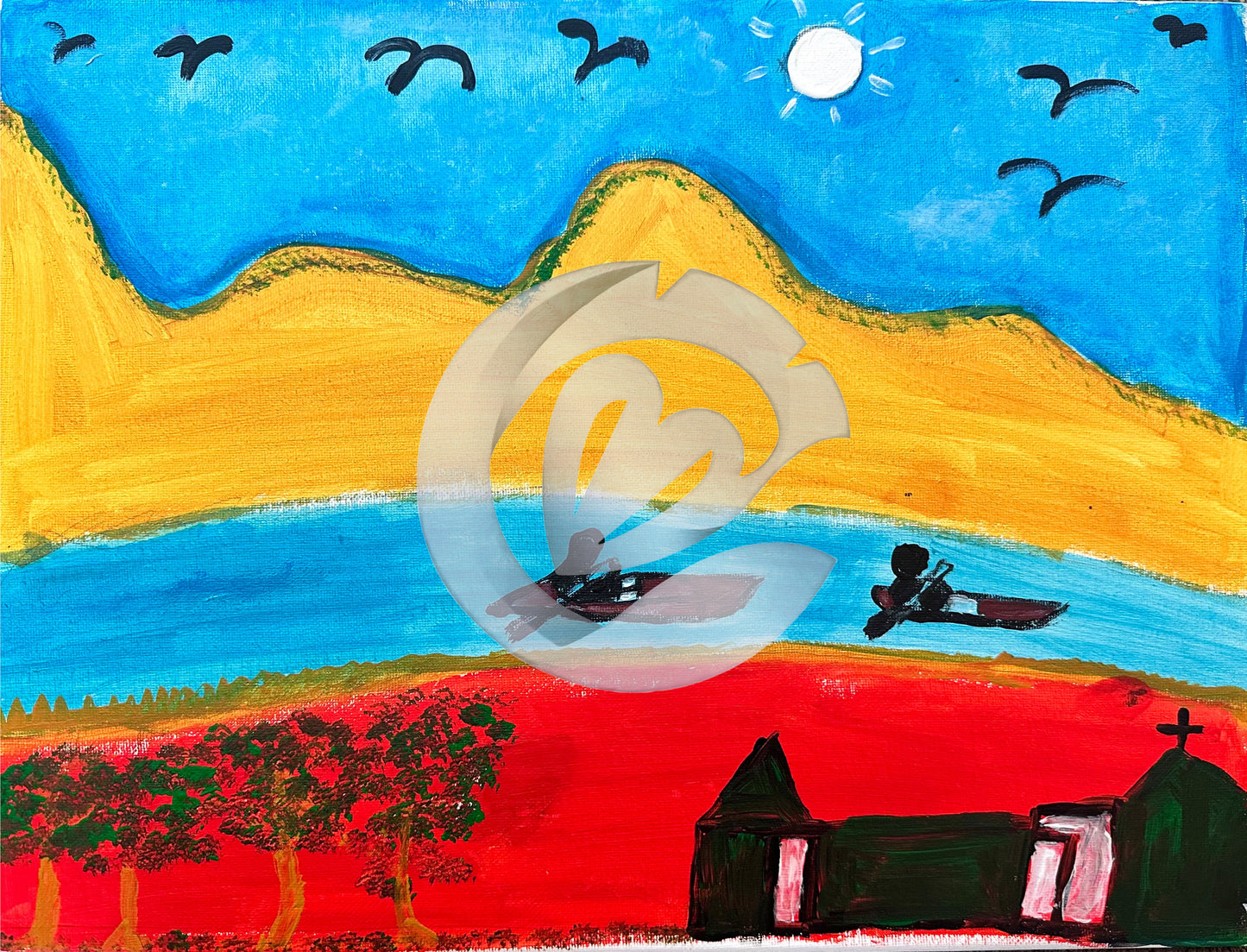 The Journey to Greece, 12" x 16"