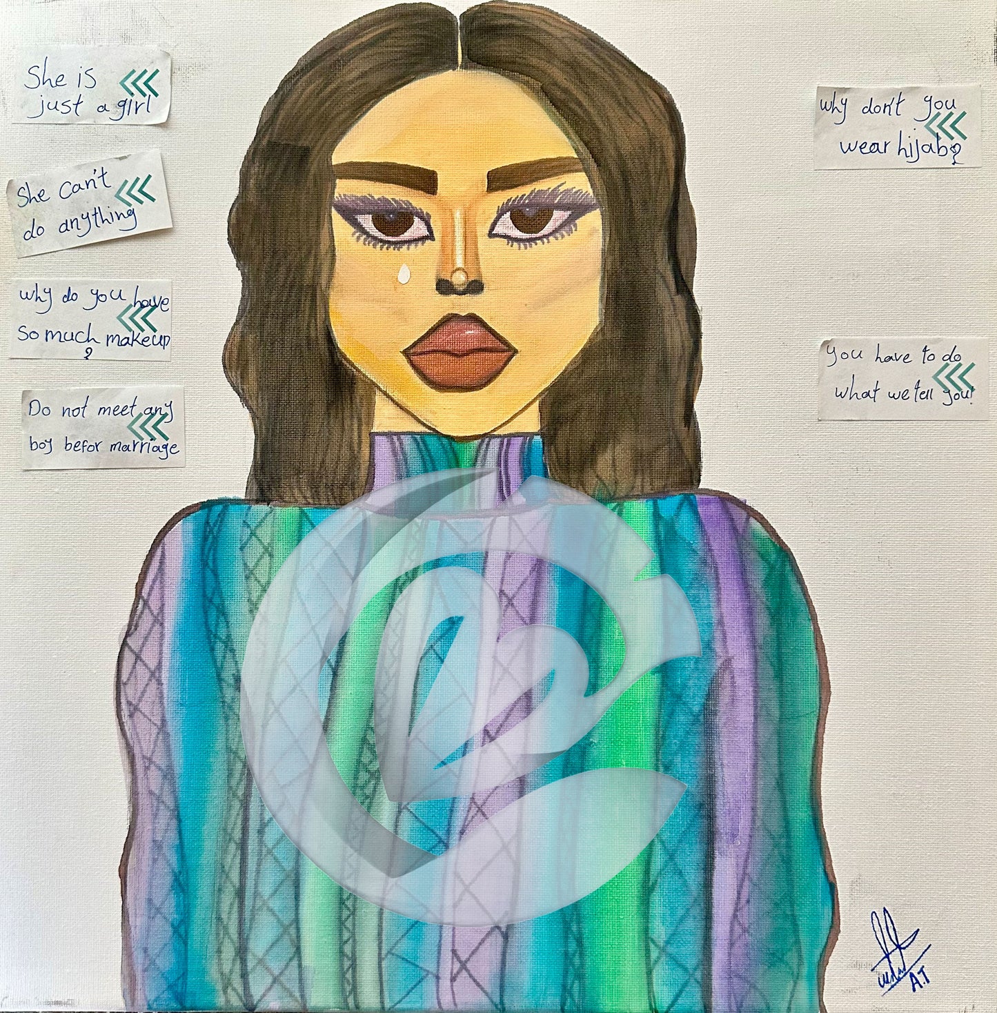 You Cannot Choose, 16" x 16"